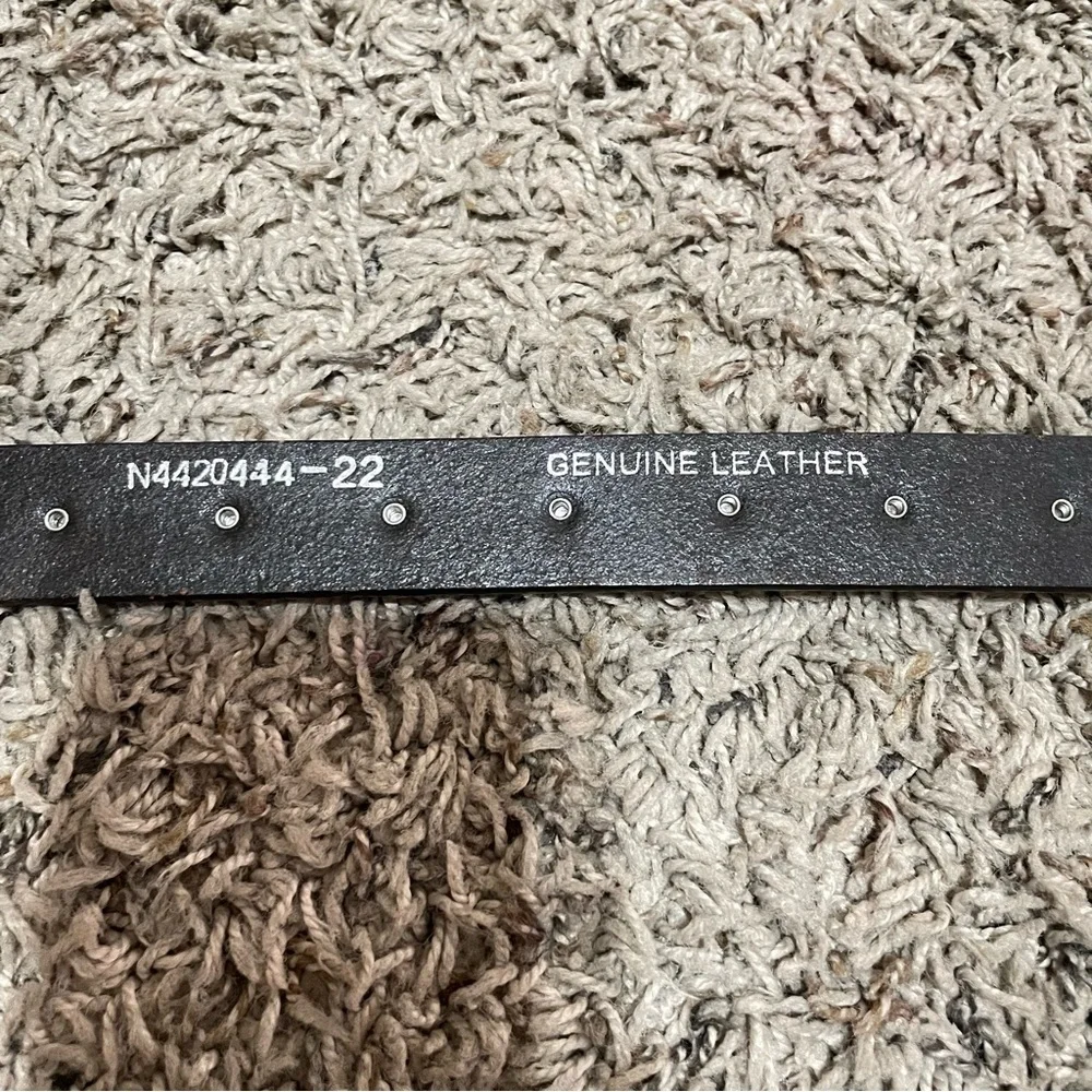 Nocano Kids Genuine Brown‎ Leather Belt Studs & Rhinestones Sz 22 Western Belt